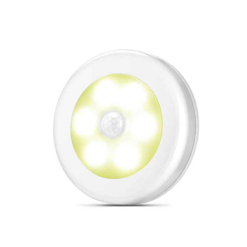 Motion Sensor Night Light Round 3.1 Inch Stick On Set of 2