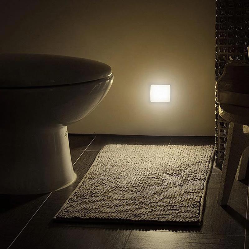Motion Sensor Night Light Square 3.1 Inch Stick On Set of 3