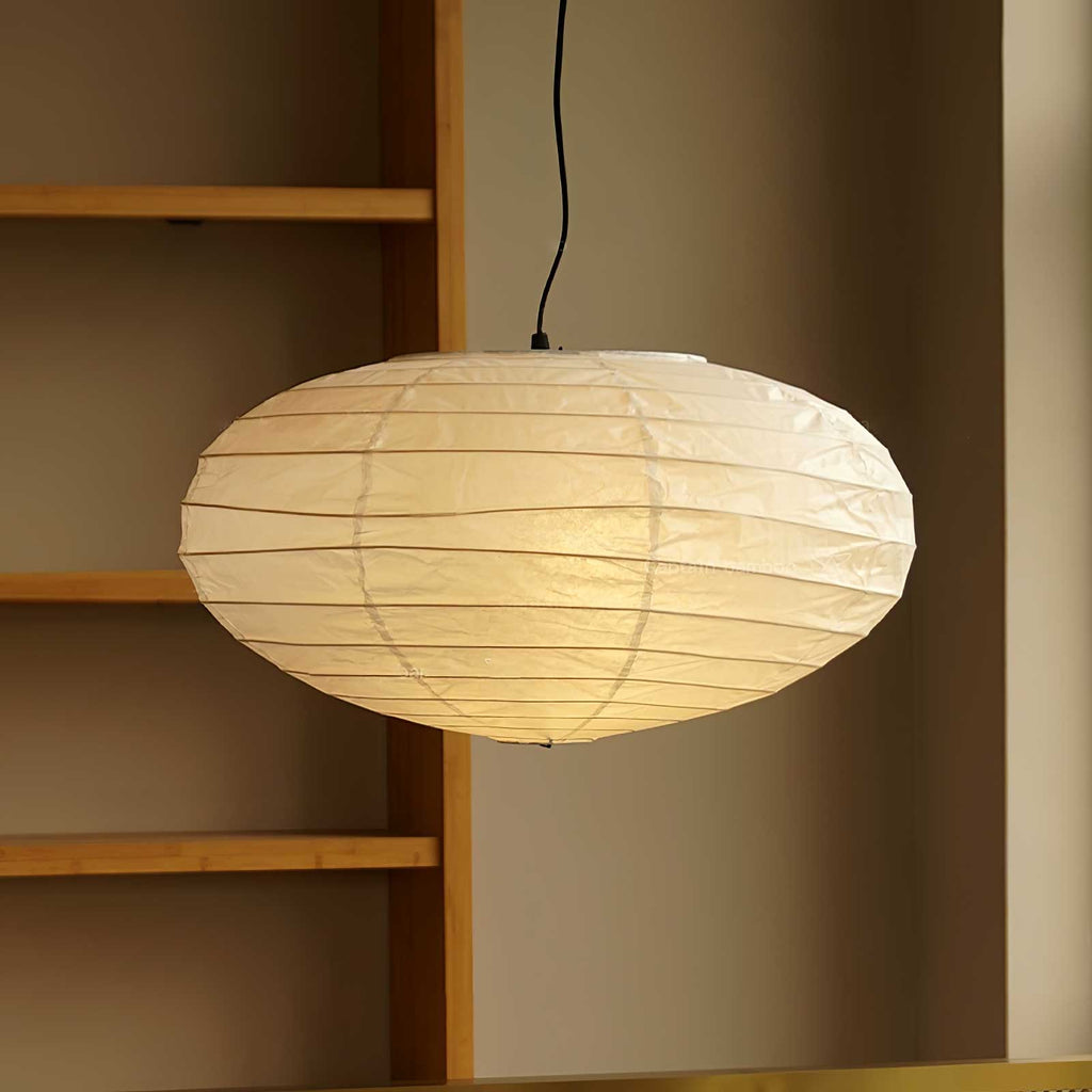 Mulberry Paper Lantern Pendant Light Round White 19.7 in Set of 2
