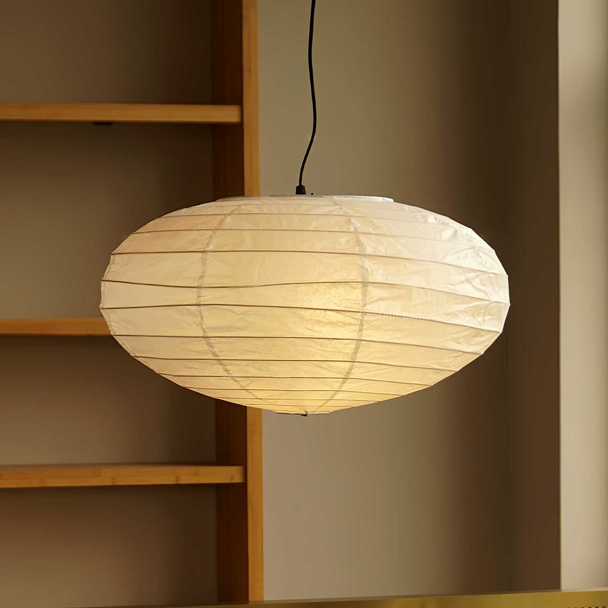 Mulberry Paper Lantern Pendant Light Round White 19.7 in Set of 2