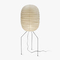 Oval Rice Paper Lantern Floor Lamp Tripod Legs 55.1 in Set of 2