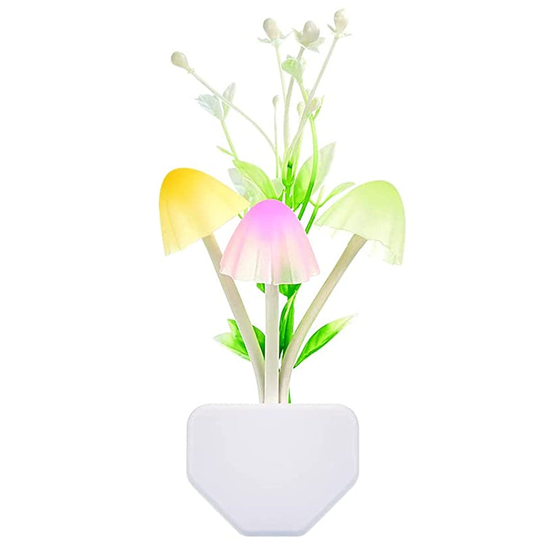Plug In Mushroom LED Night Light ABS 1.8 x 1.8 x 4.7 in