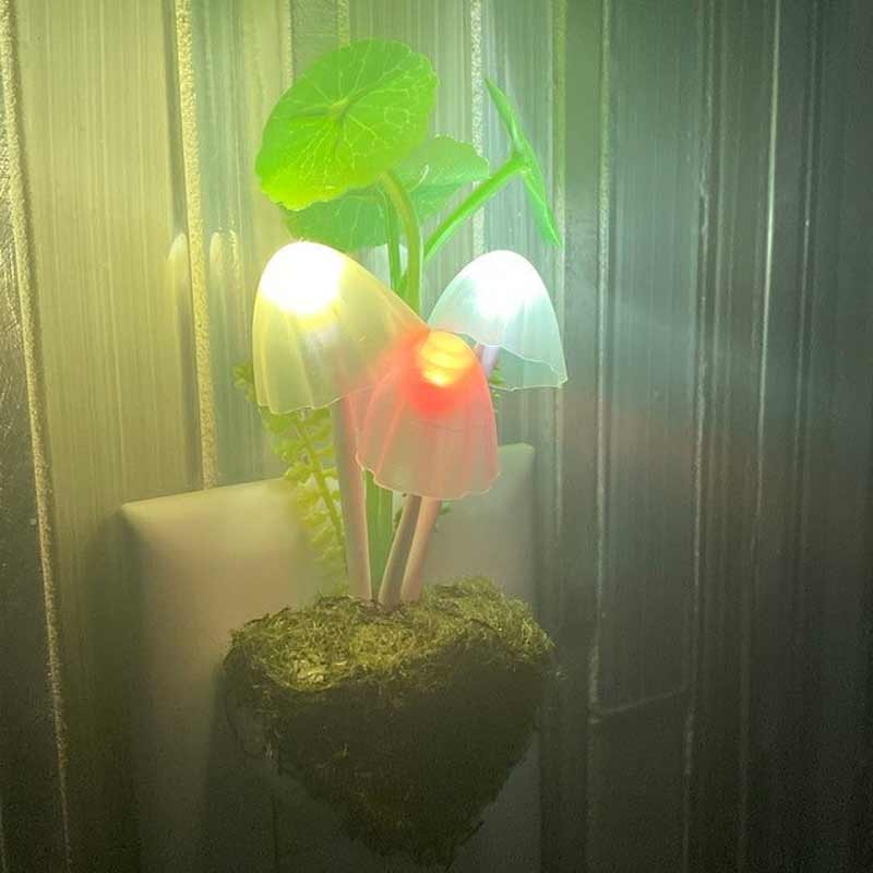 Plug In Mushroom LED Night Light ABS 1.8 x 1.8 x 4.7 in