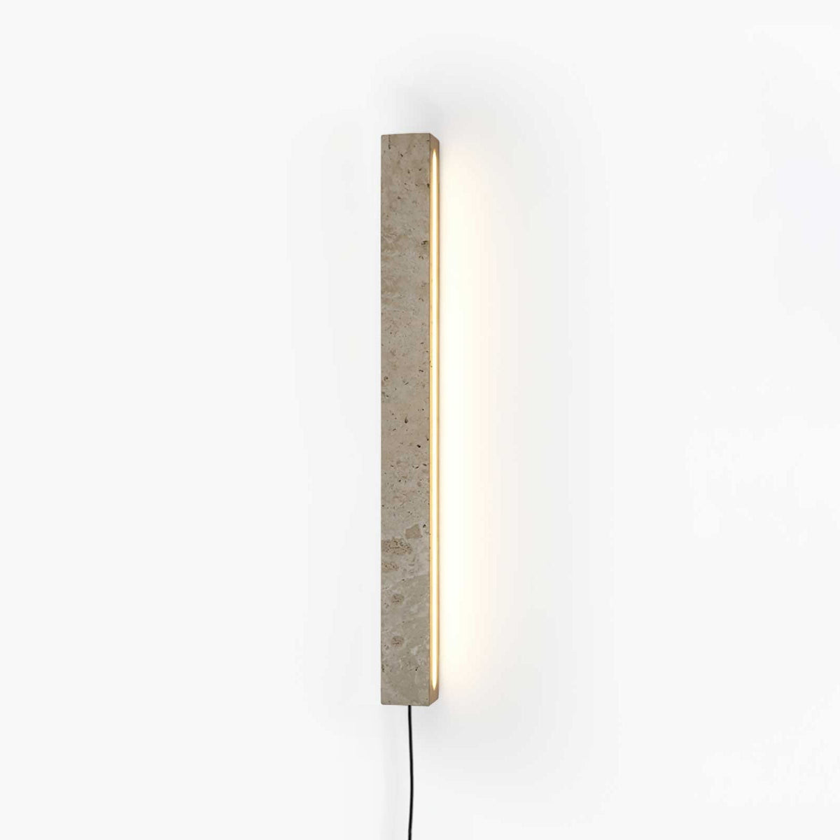 Plug In Travertine Linear Wall Light 18.9 in Set of 3