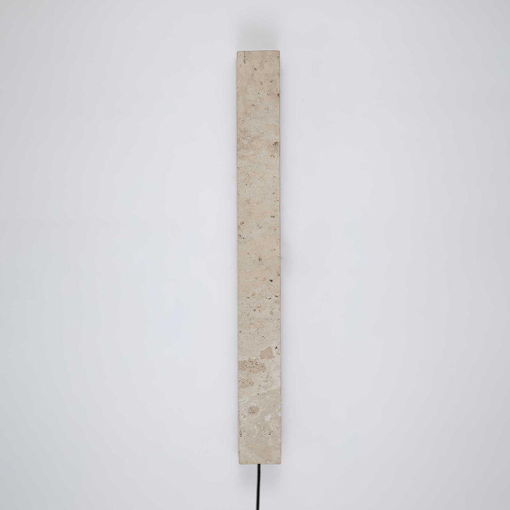 Plug In Travertine Linear Wall Light 18.9 in Set of 3