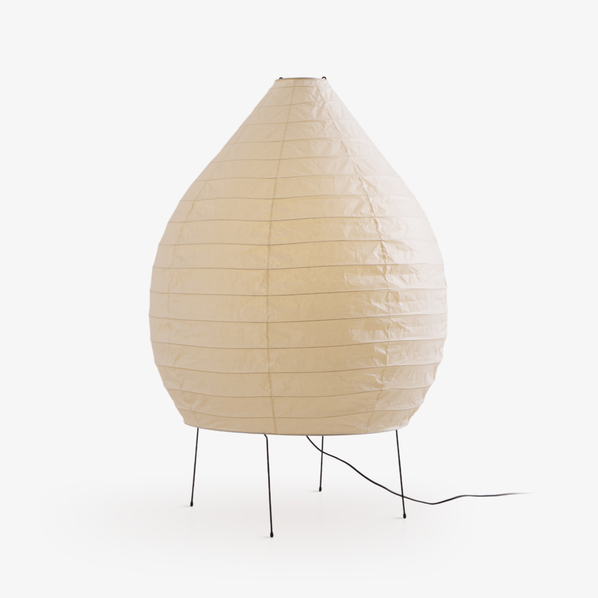 Rice Paper Lantern Floor Lamp Teardrop Shade 43.3 in