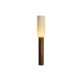 Slim Wood Column Floor Lamp Cylinder Fabric Shade 55.1 in