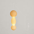 Stacked Paper Lantern Plug In Swag Pendant 44.9 in