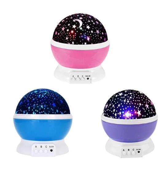 Star Projector Night Light Rotating 4.7 Inch Set of 3