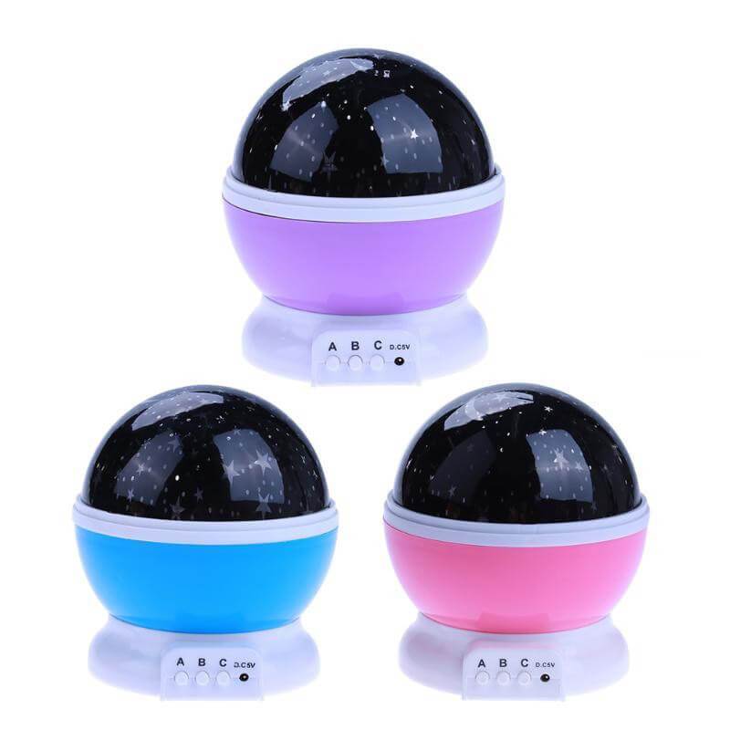 Star Projector Night Light Rotating 4.7 Inch Set of 3