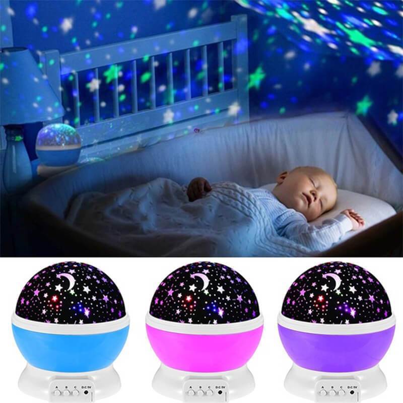 Star Projector Night Light Rotating 4.7 Inch Set of 3