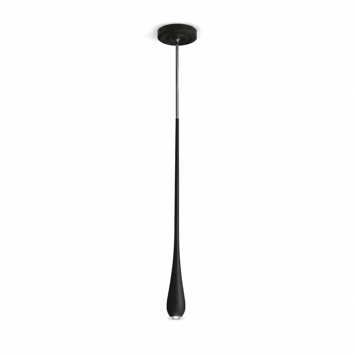 Teardrop Pendant Light Turned Wood Long Drop 4.9 in Set of 2