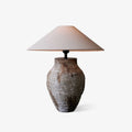 Textured Clay Table Lamp Terracotta and Beige 19.7 in Set of 3