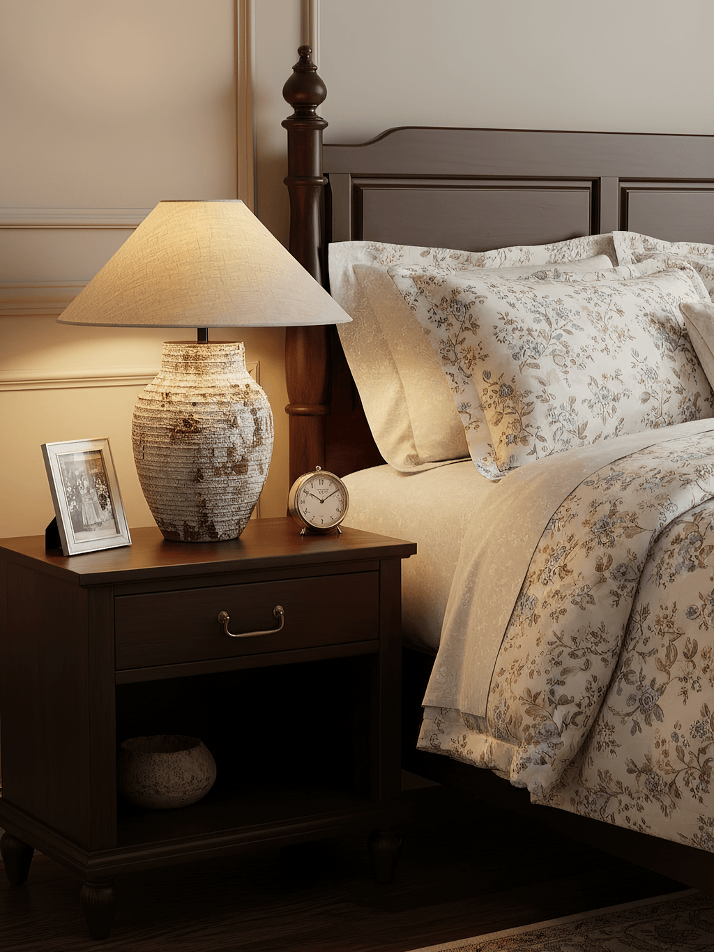 Textured Clay Table Lamp Terracotta and Beige 19.7 in Set of 3