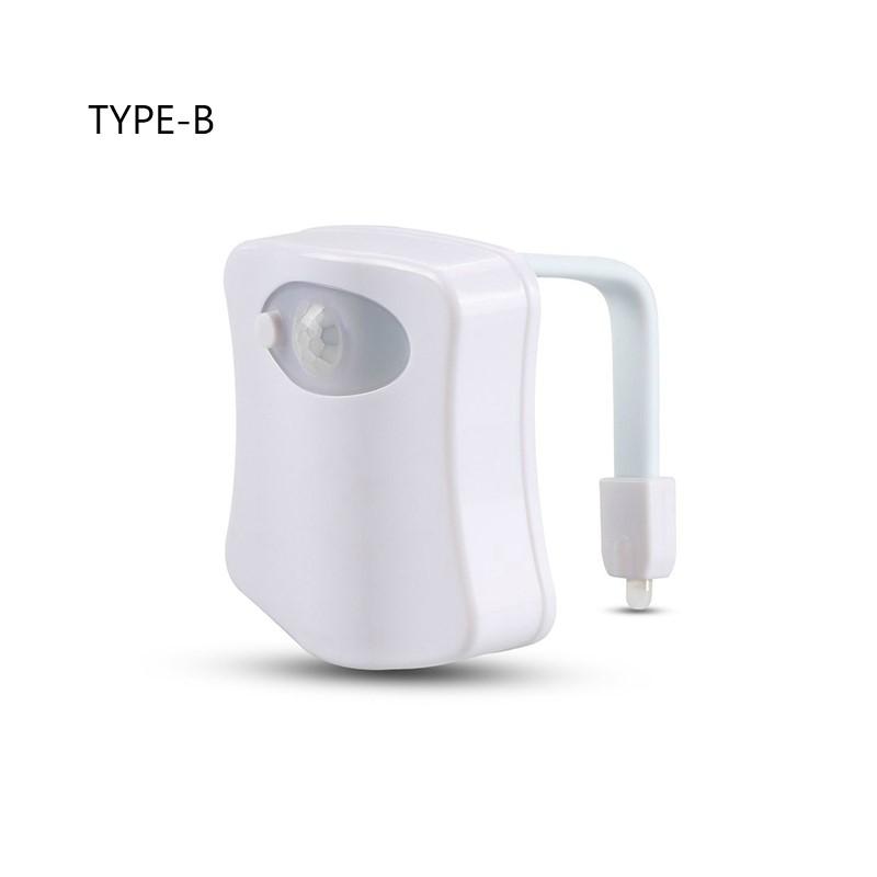 Toilet Night Light Motion Sensor 8 Colors AAA Battery Set of 3