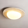Travertine Ceiling Light Organic Stone Frame 12.6 in Set of 3