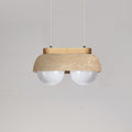 Travertine Dome Pendant Light Glass Globe Shades 10.6 in