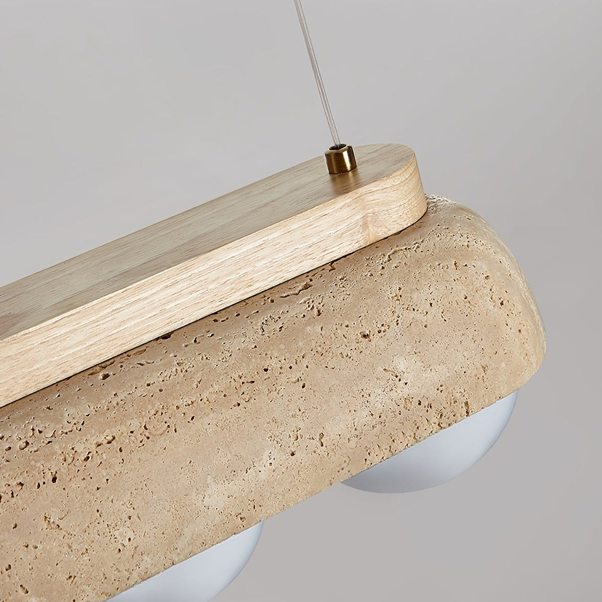 Travertine Dome Pendant Light Glass Globe Shades 10.6 in