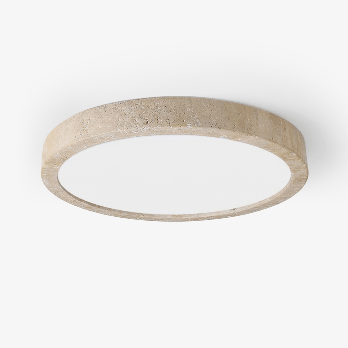 Travertine Ring Ceiling Light Slim Flush Mount 14.9 in Set of 2