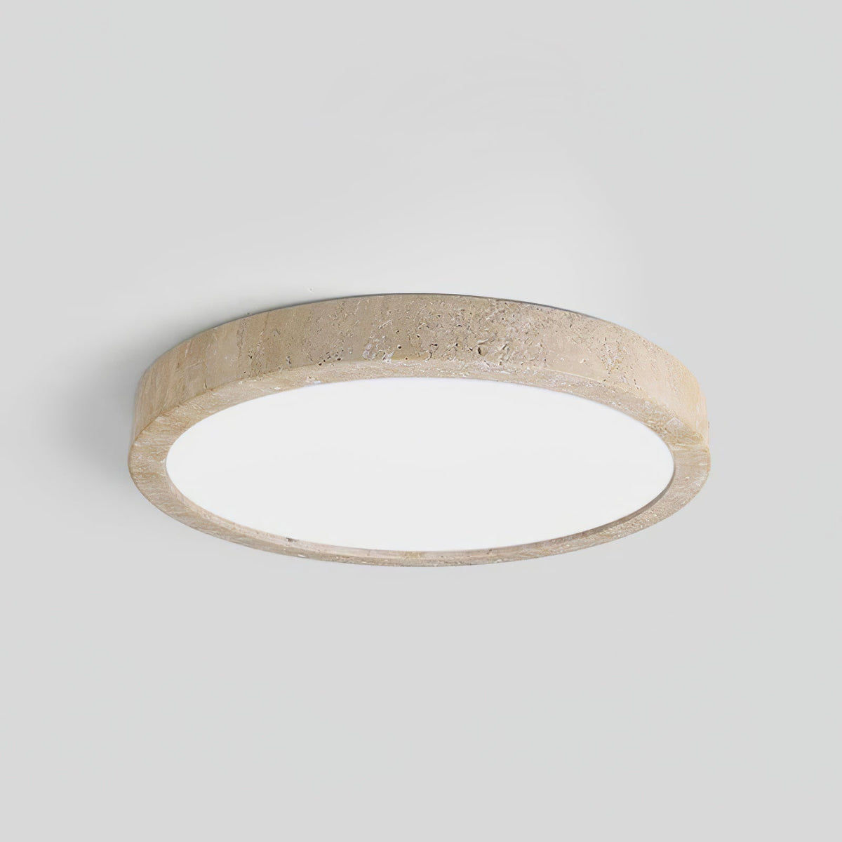 Travertine Ring Ceiling Light Slim Flush Mount 14.9 in Set of 2