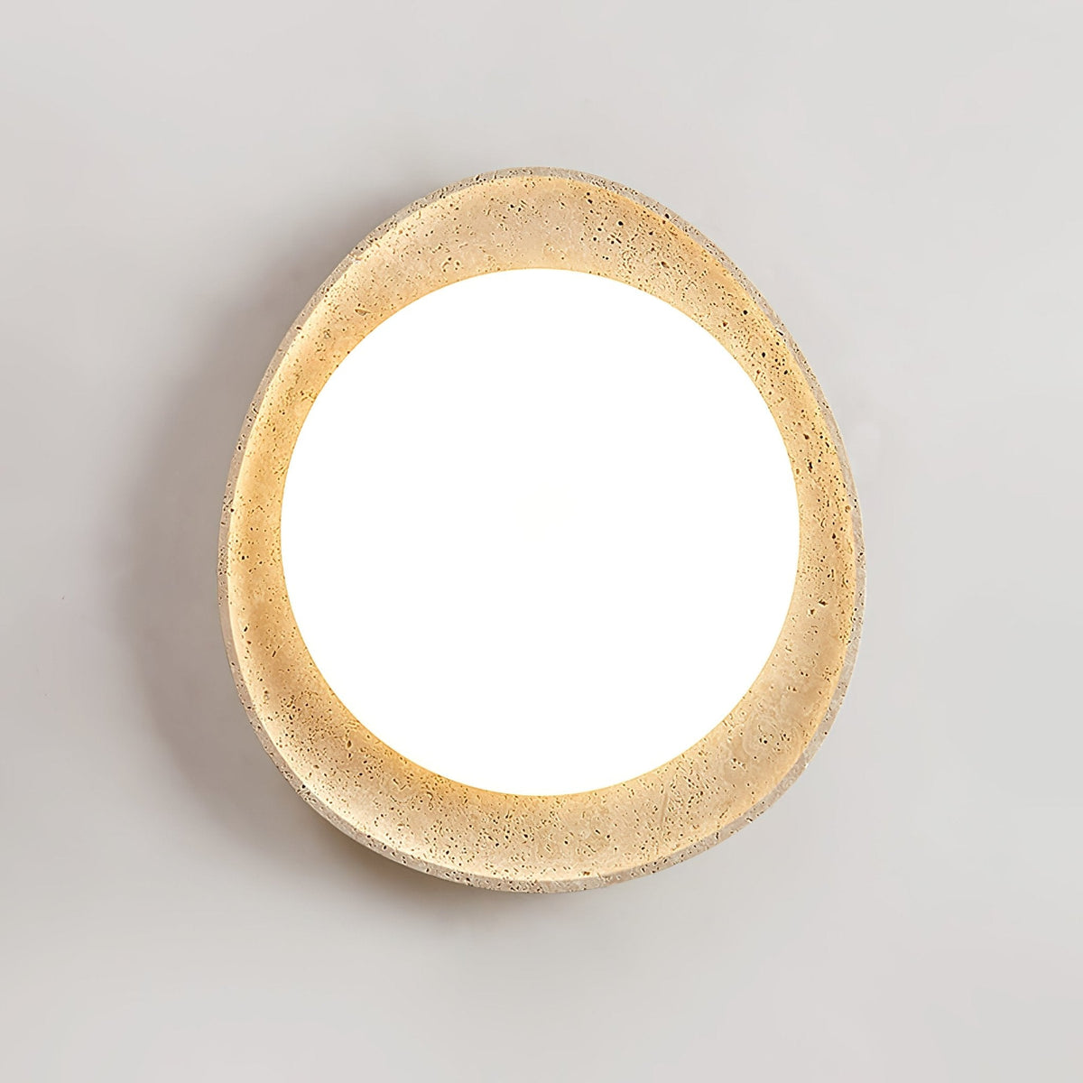 Travertine Ring Flush Mount Ceiling Light 13.8 in Set of 3