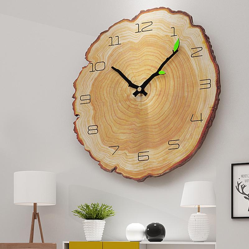 Tree Ring Wooden Wall Clock 11.8 in