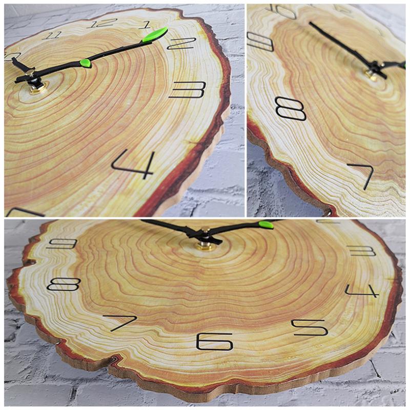 Tree Ring Wooden Wall Clock 11.8 in