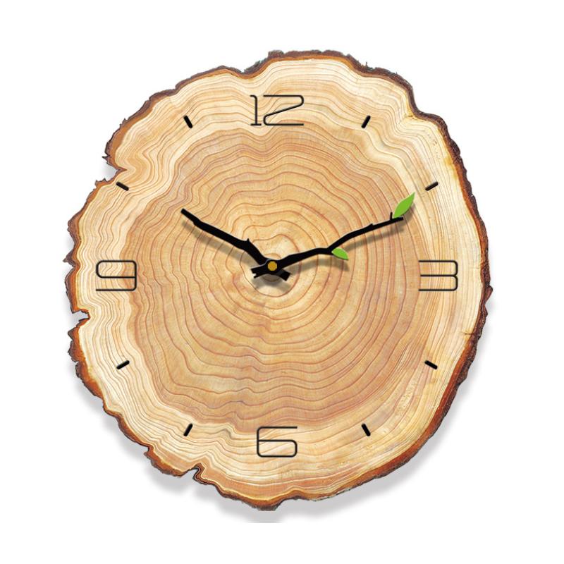 Tree Ring Wooden Wall Clock 11.8 in