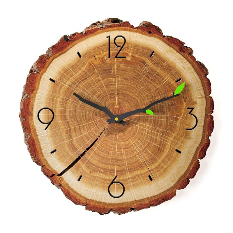Tree Ring Wooden Wall Clock 11.8 in