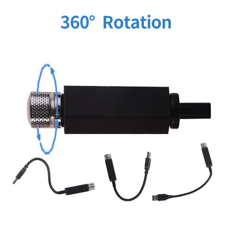 USB Star Projector Night Light for Car and Room Rotating