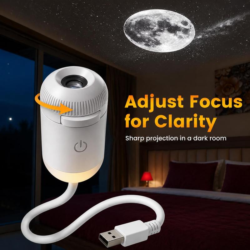 USB Star Projector Night Light with 24 Star Discs