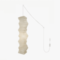 Washi Paper Swag Pendant Light Plug In Column Shade 15 in Set of 3