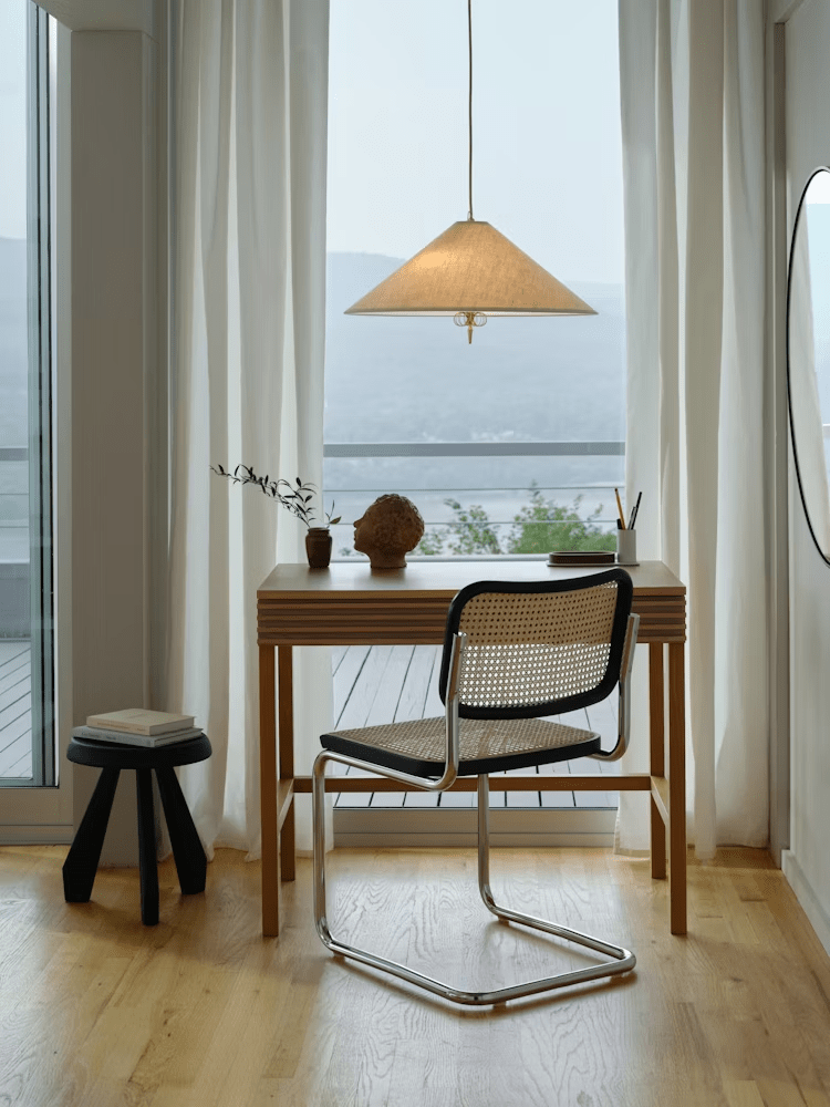 Wide Cone Pendant Light Gold Finial 24.8 in