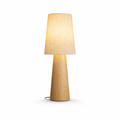 Wood Base Table Lamp White Fabric Shade 5.9 x 14.9 in